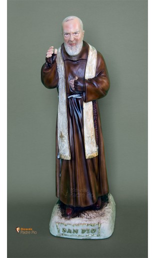 Statua Padre Pio Benedicente con stola da 50cm a 110cm
